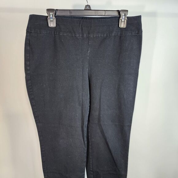 Chico's Fabulously Slimming Womens Ankle Pants Size 1.5 Medium 10 Pull On Black - Picture 4 of 9